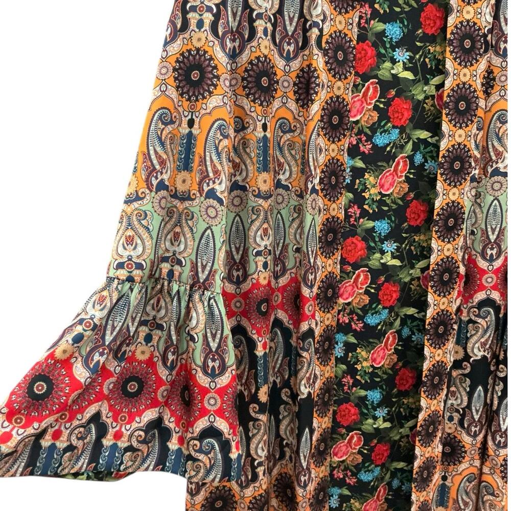 Alice + Olivia‎ Dottie Reversible Kimono Tangerine Combo Size Medium/Large - Picture 5 of 11